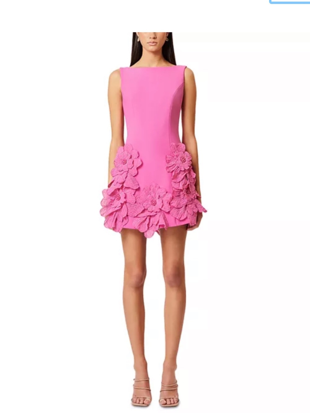 Elliatt Janelle Fuchsia Floral Appliqué Sheath Dress